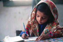 girl writing